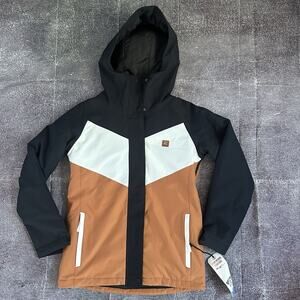 NWT Women's Billabong Good Life Black Orange White Snowboard Ski Jacket Sz M NEW